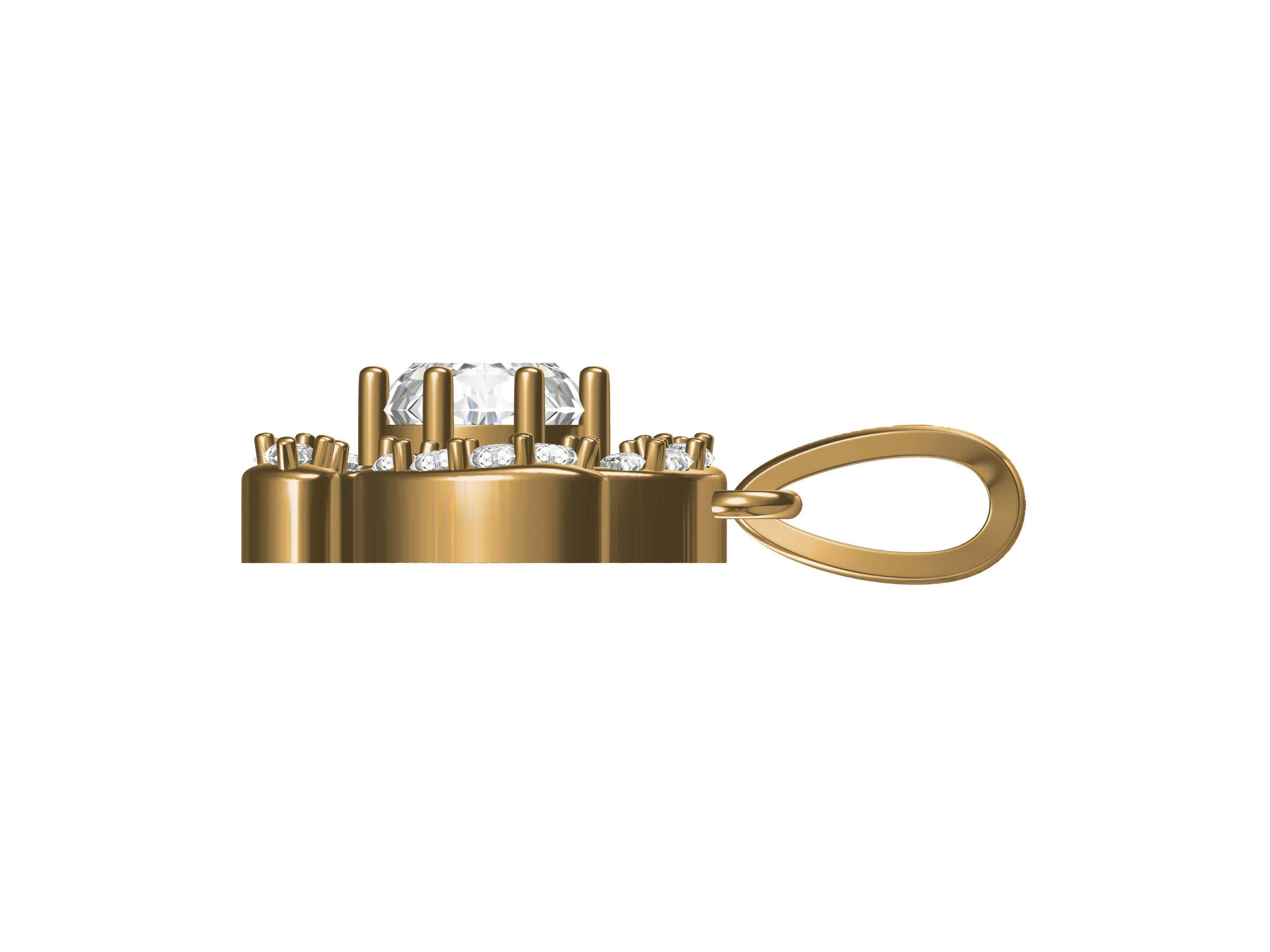 A minimal design diamond pendent