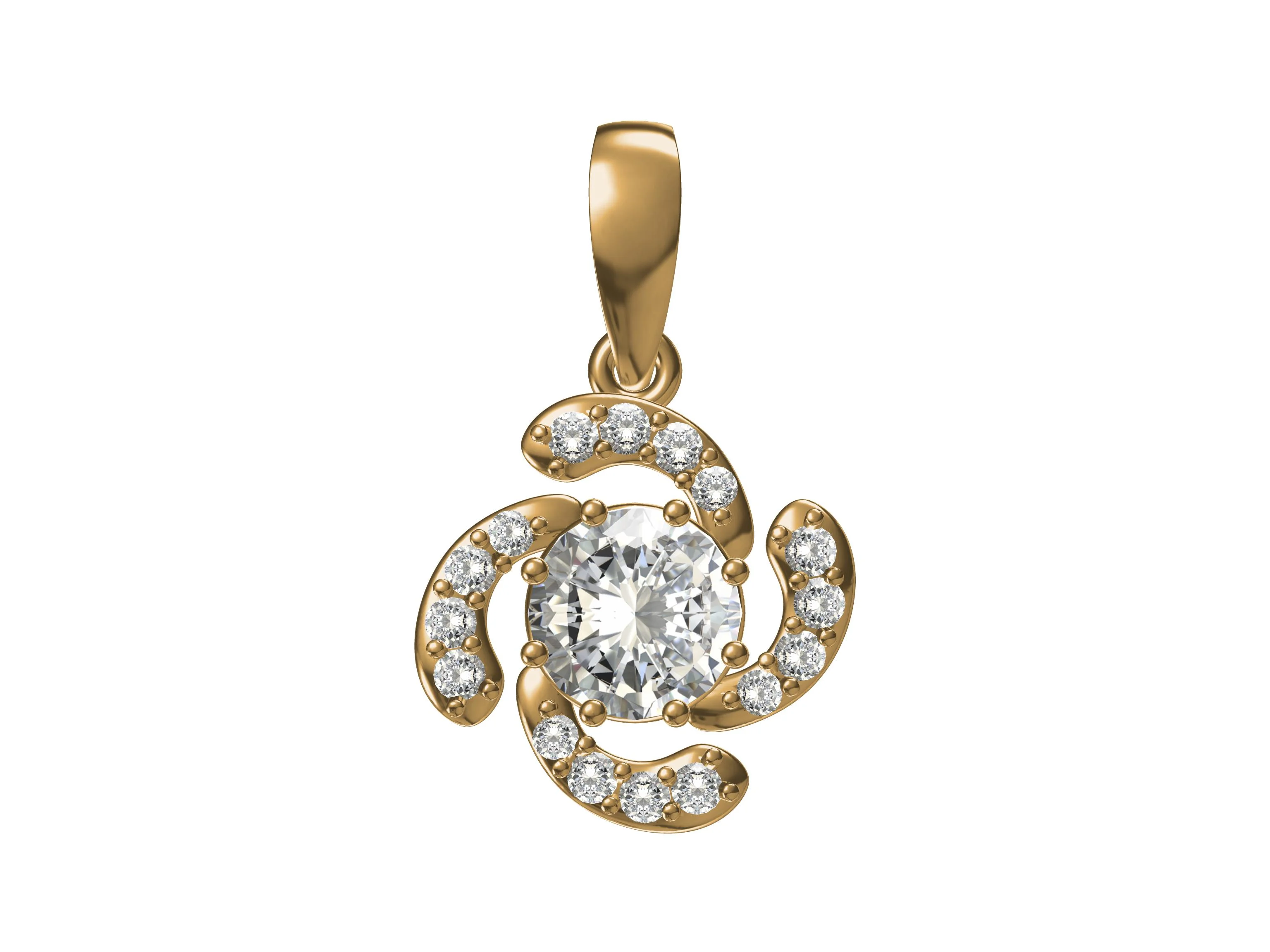 A minimal design diamond pendent