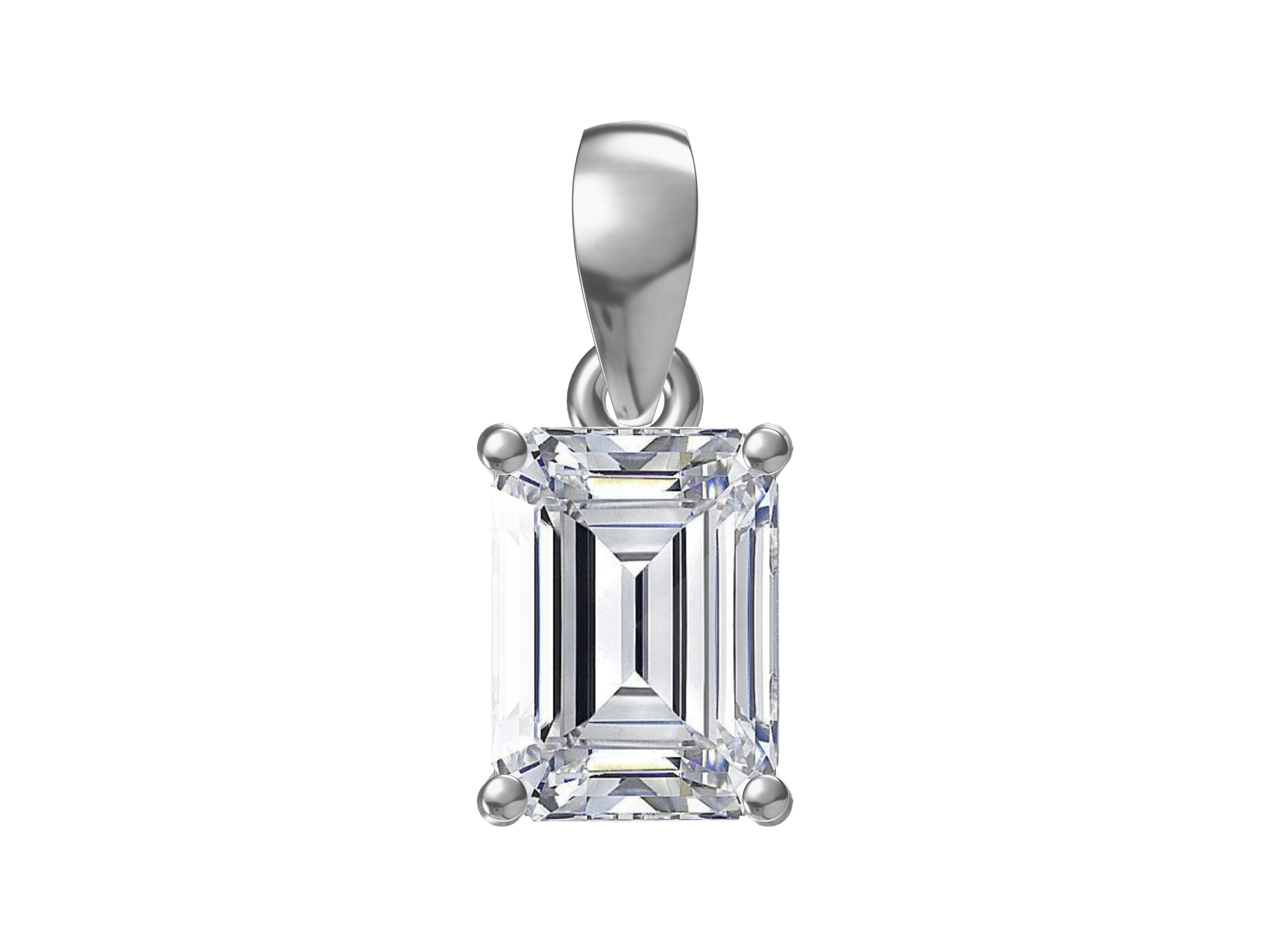 Emerald Solitaire Pendant