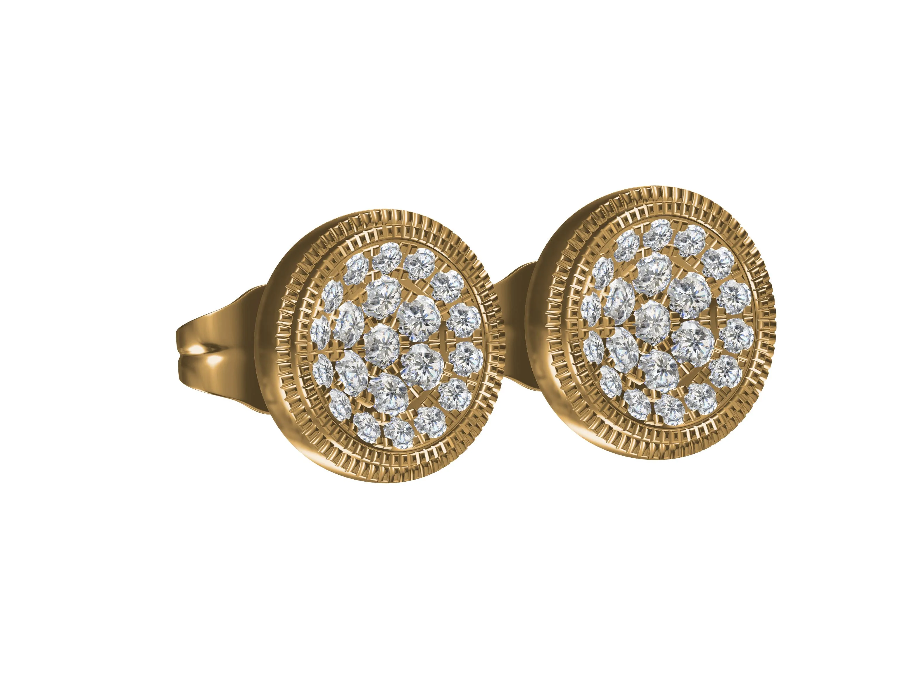 Classic round stud earrings
