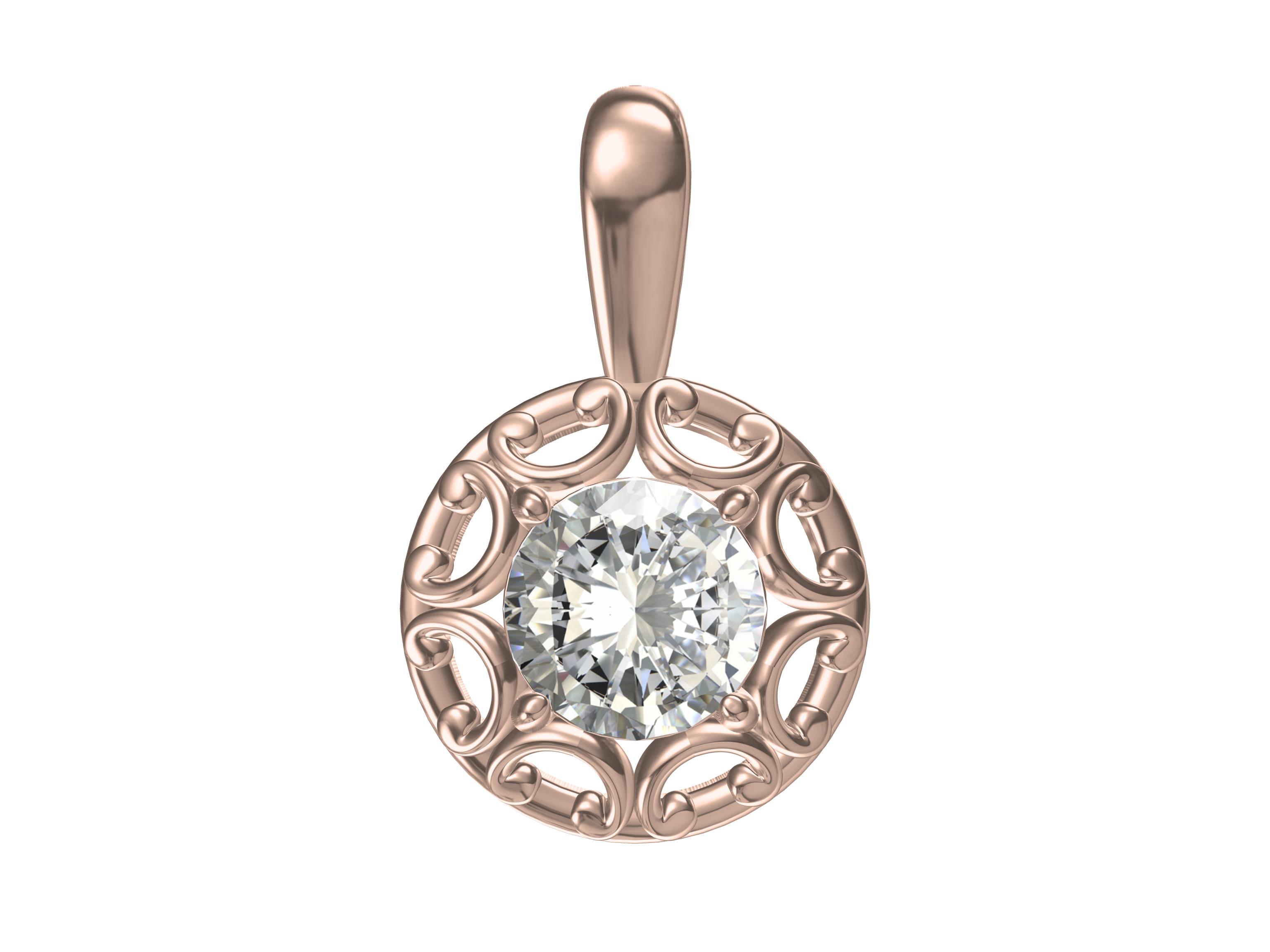 Solitaire with Minimal Design Pendant