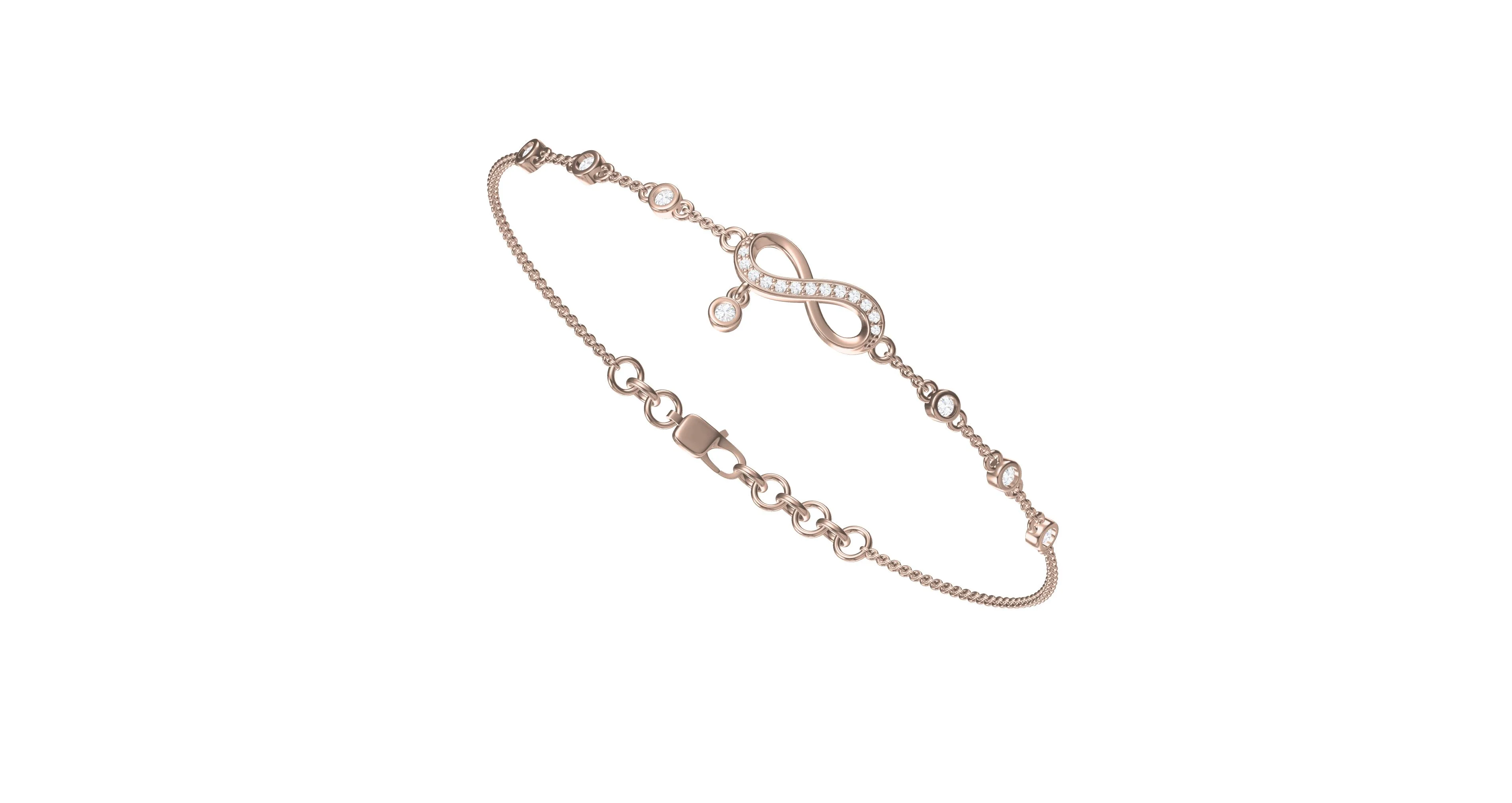 Infinity bond of love diamond bracelet