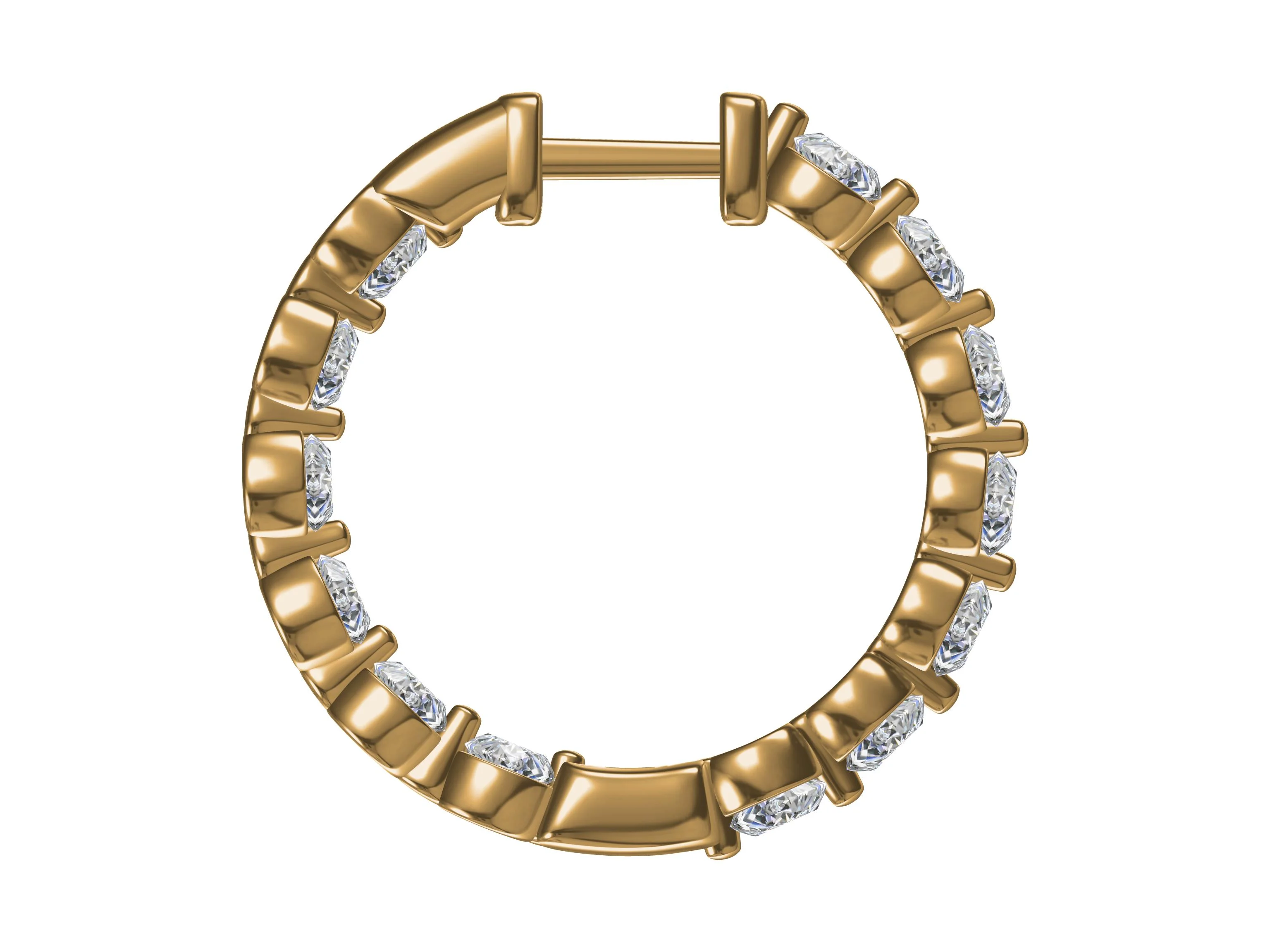 Double string hoop earrings