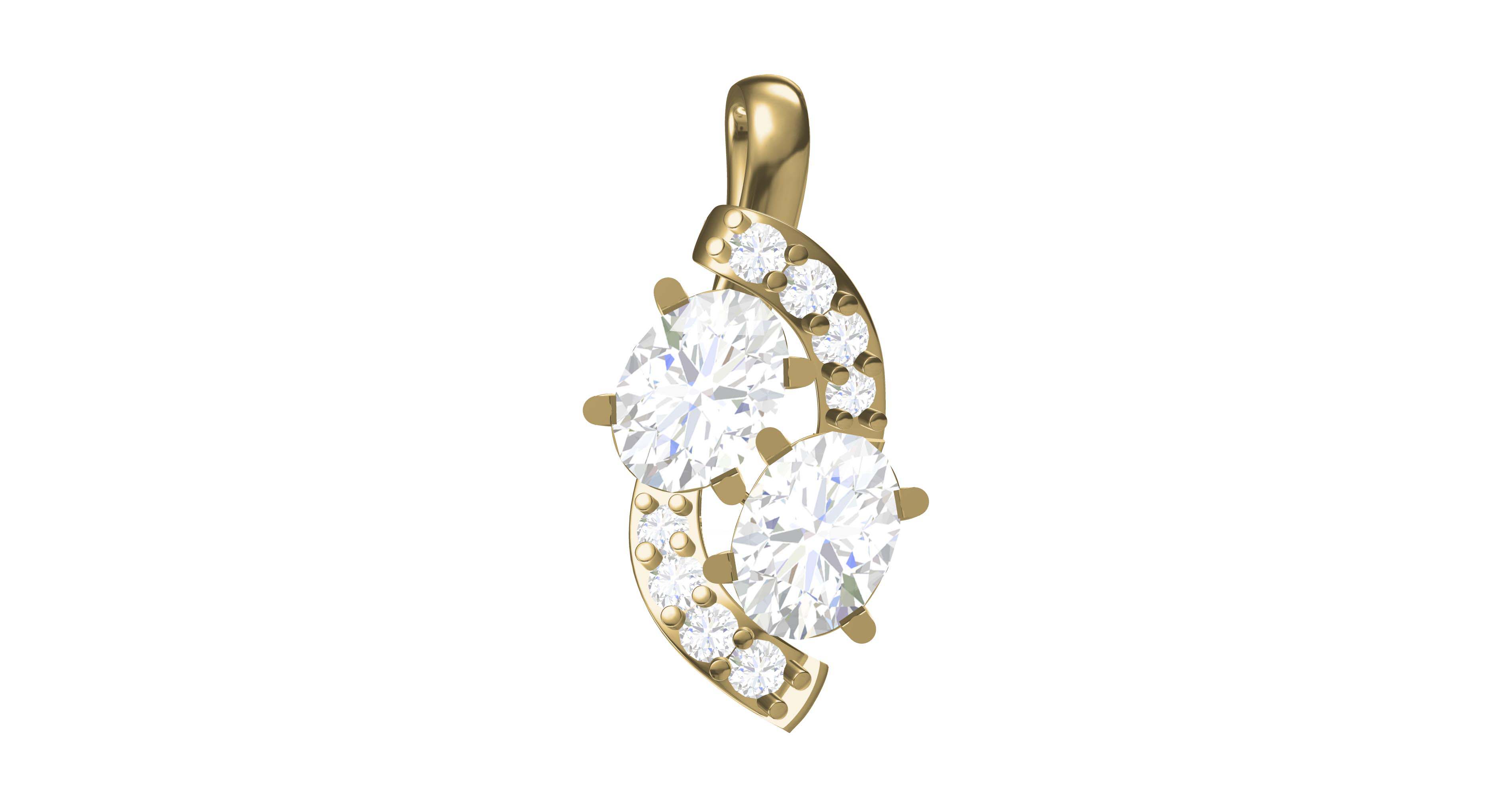Yin Yang Diamond Pendant