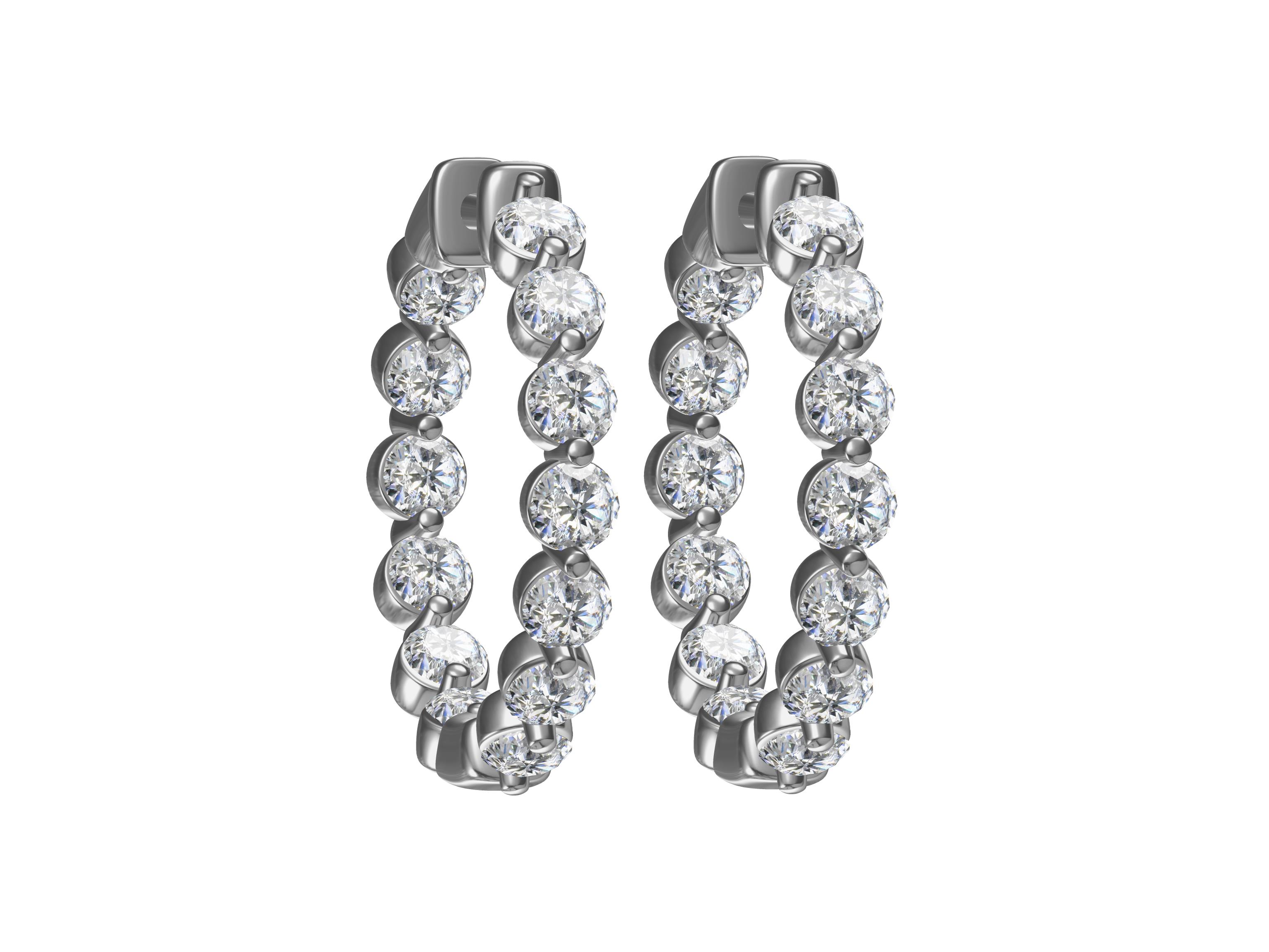 Double string hoop earrings