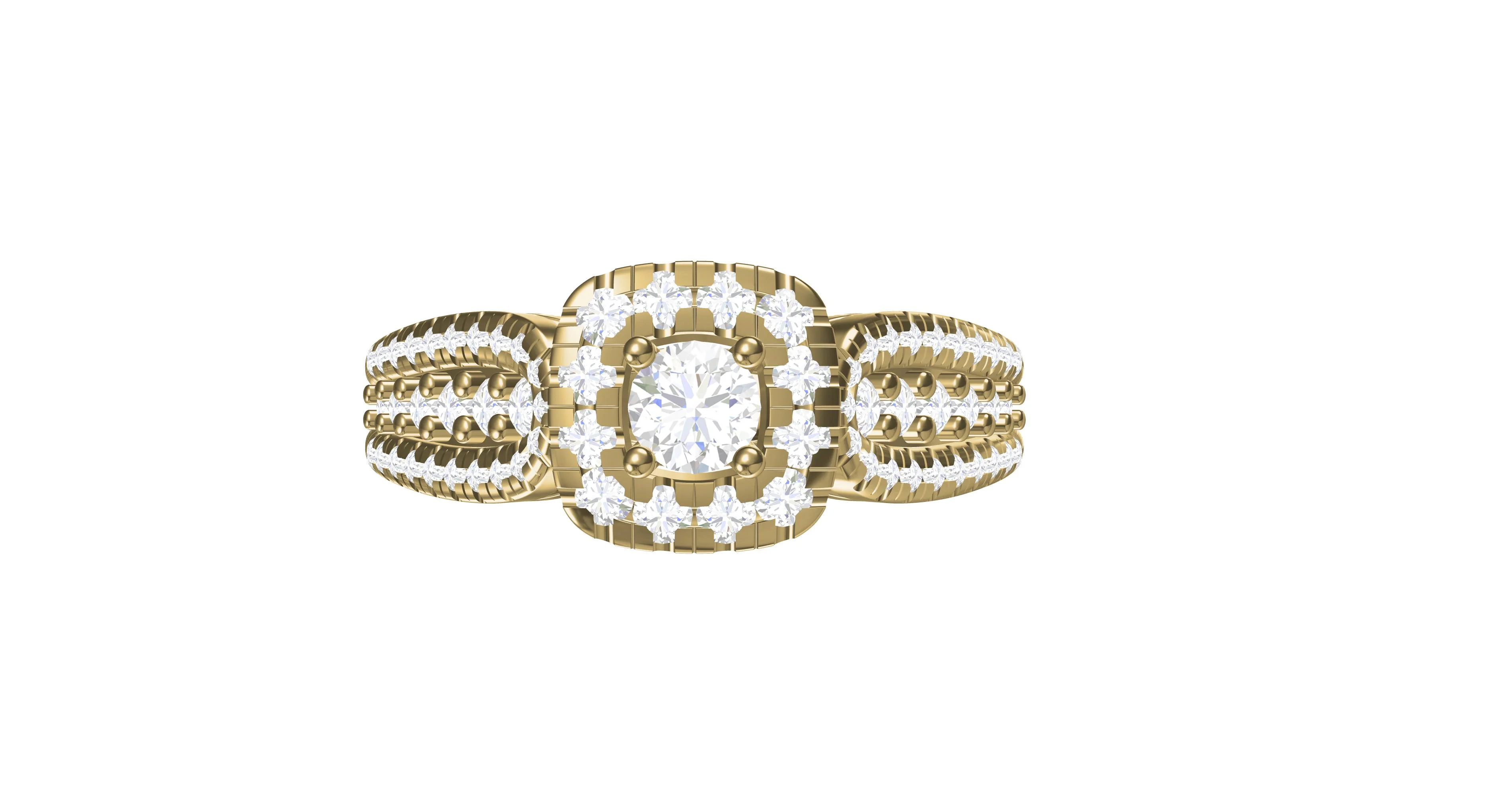 Round shape diamond ring