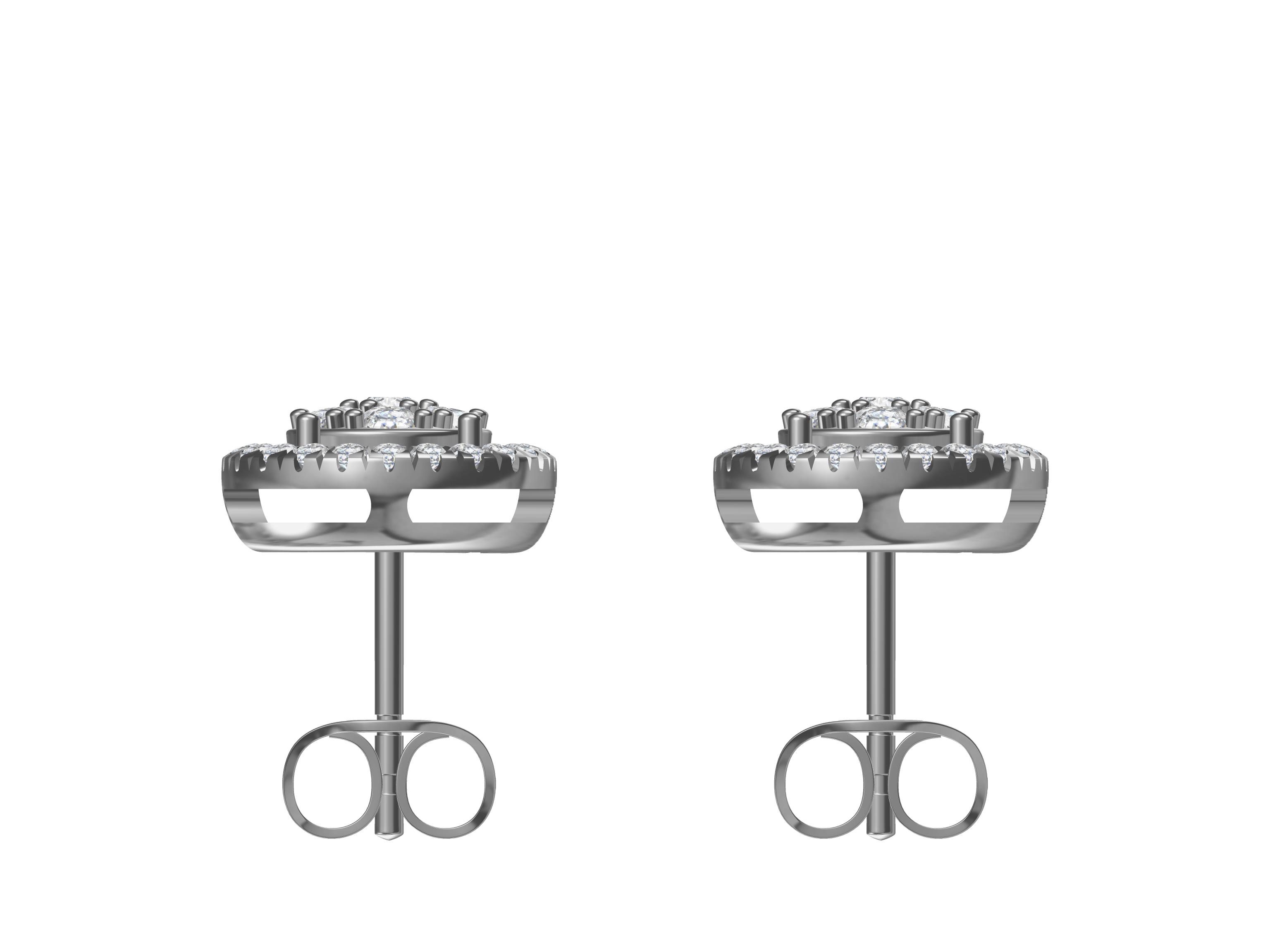 Beautiful round stud earrings