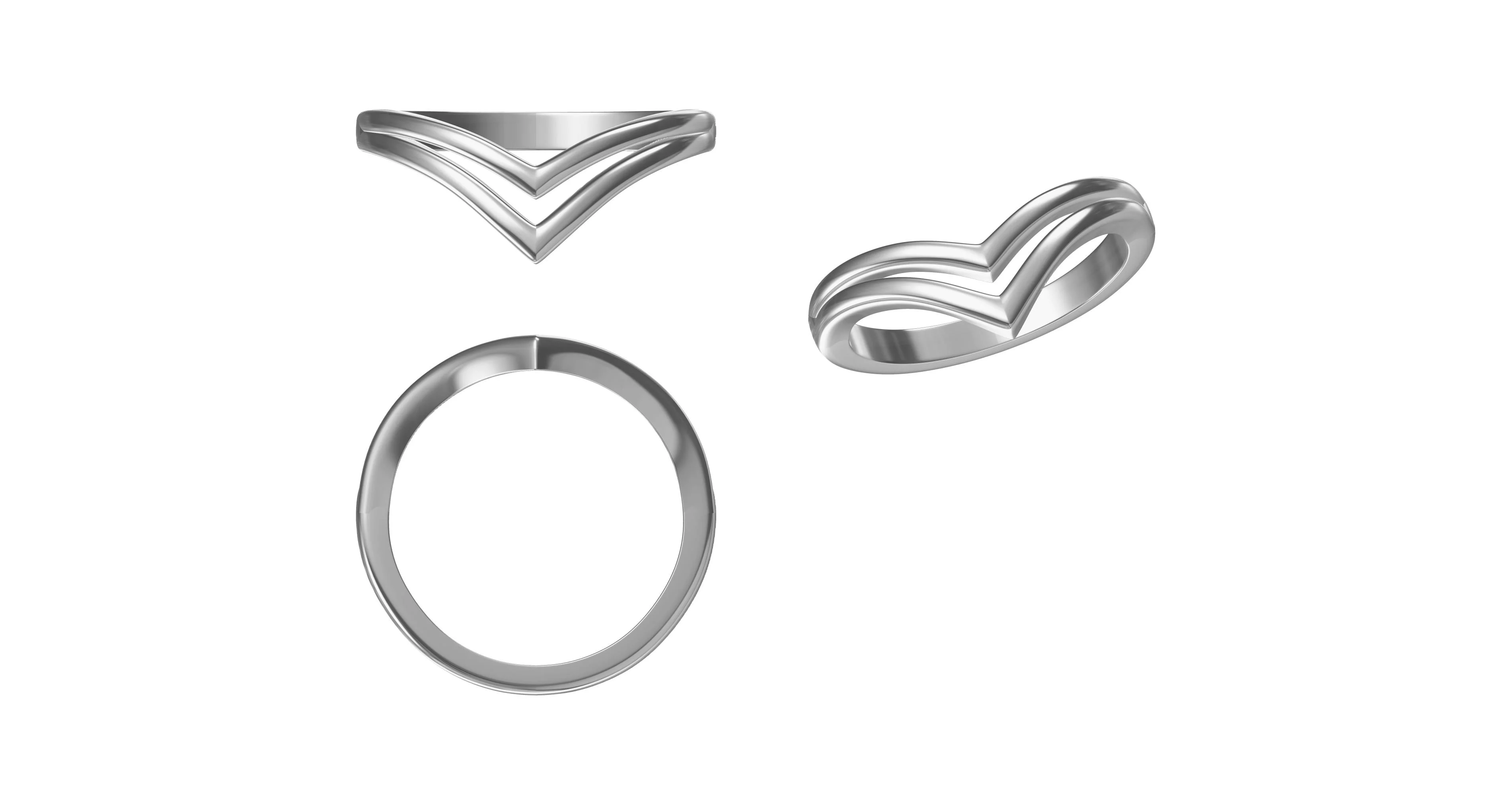 22kt gold fishbone ring
