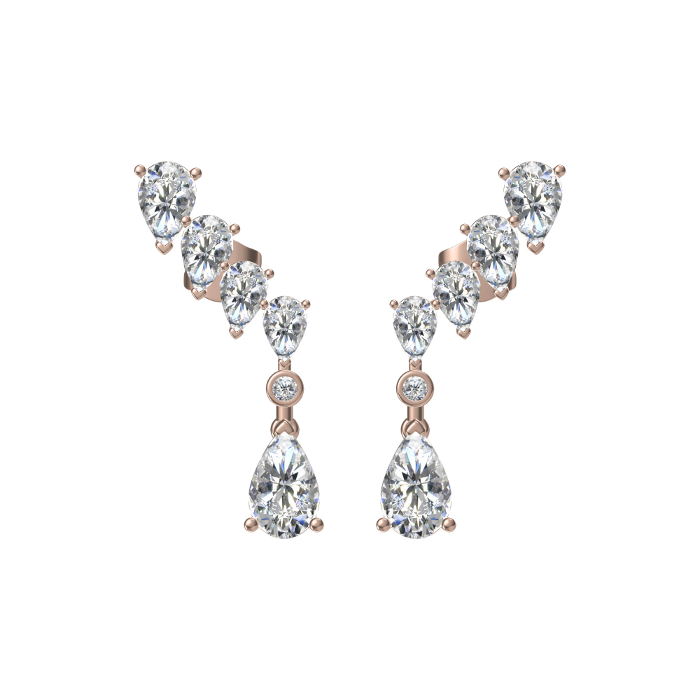 Diamond Stone Earrings