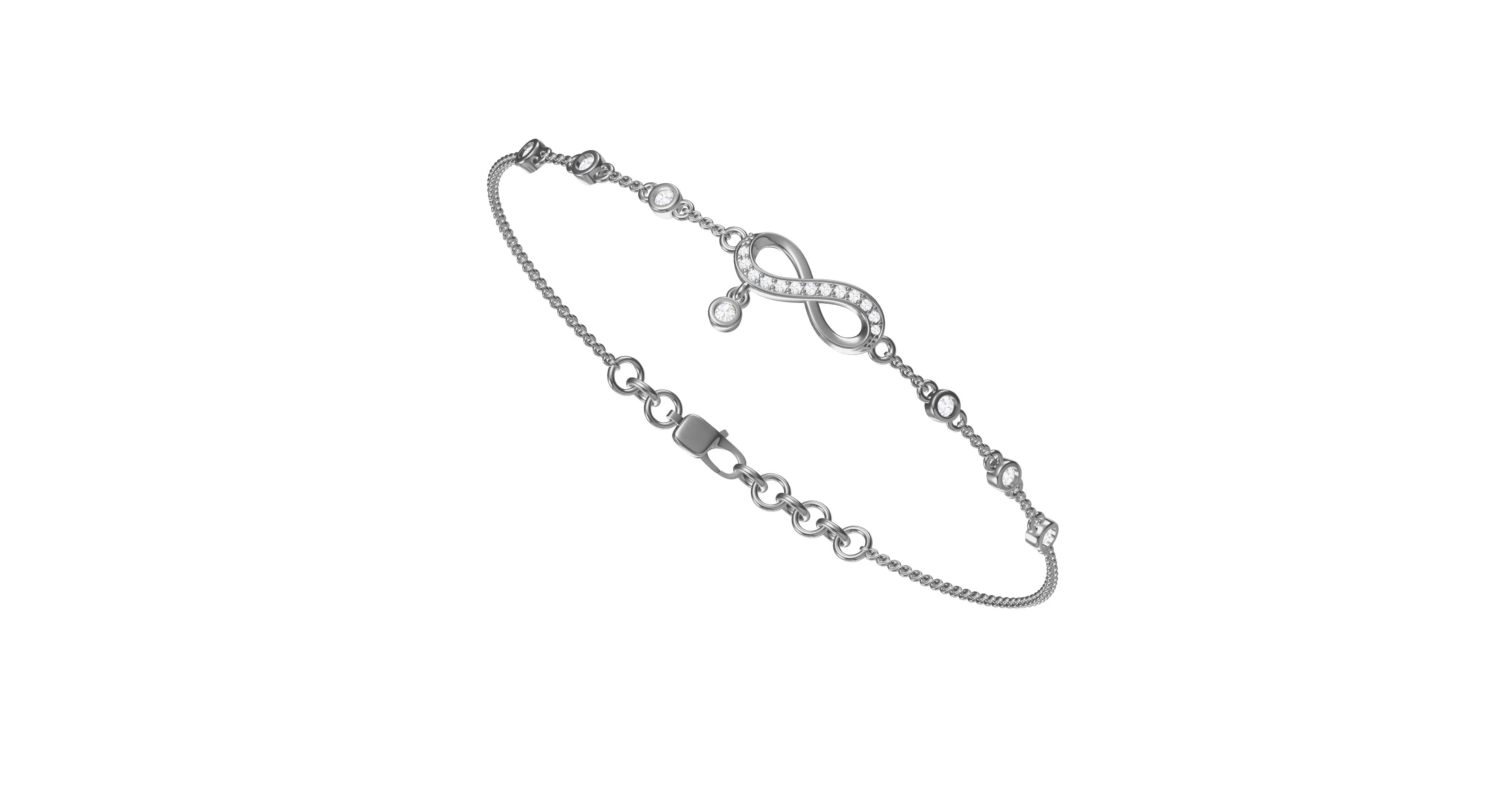 Infinity bond of love diamond bracelet