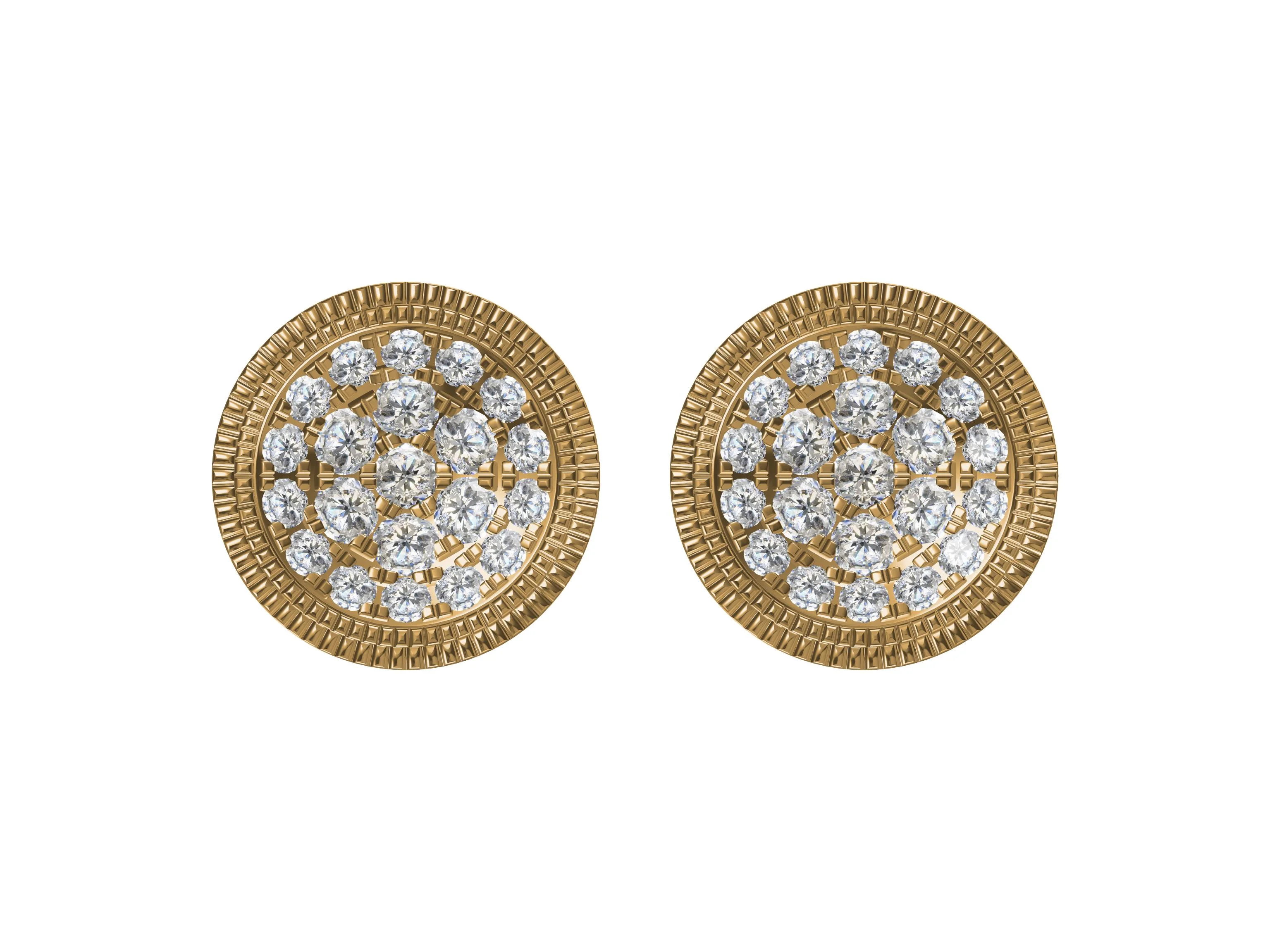 Classic round stud earrings