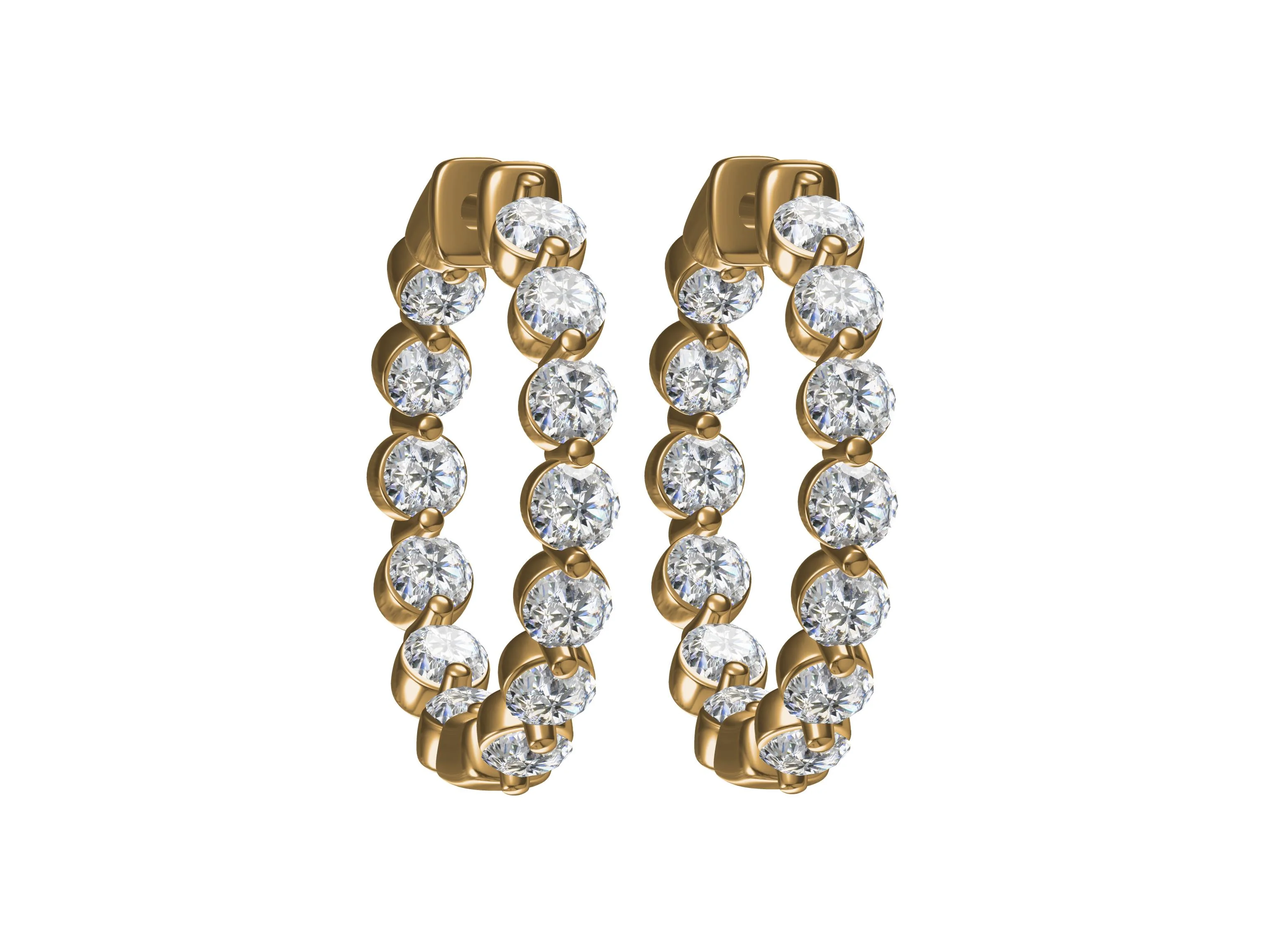 Double string hoop earrings