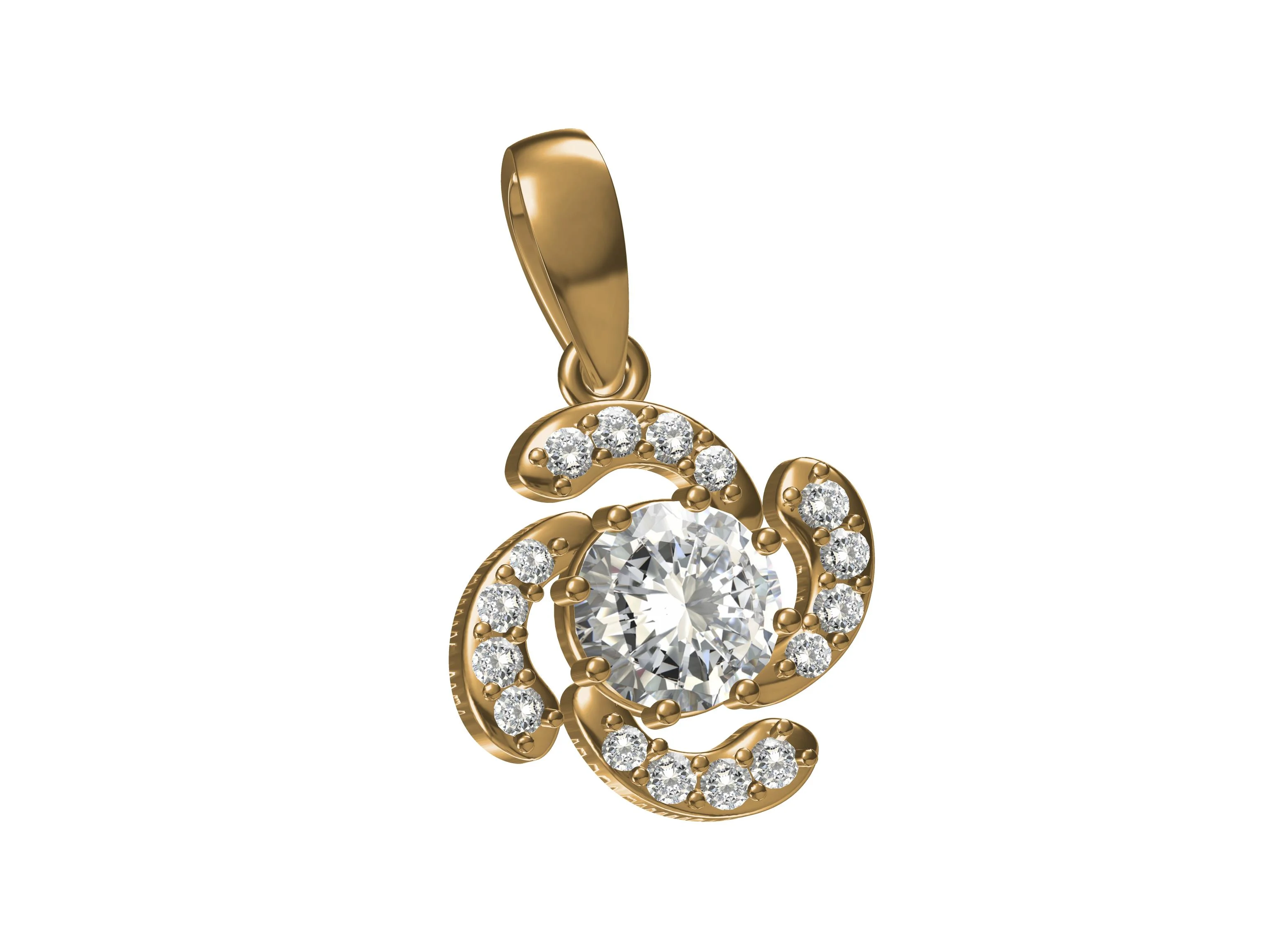 A minimal design diamond pendent