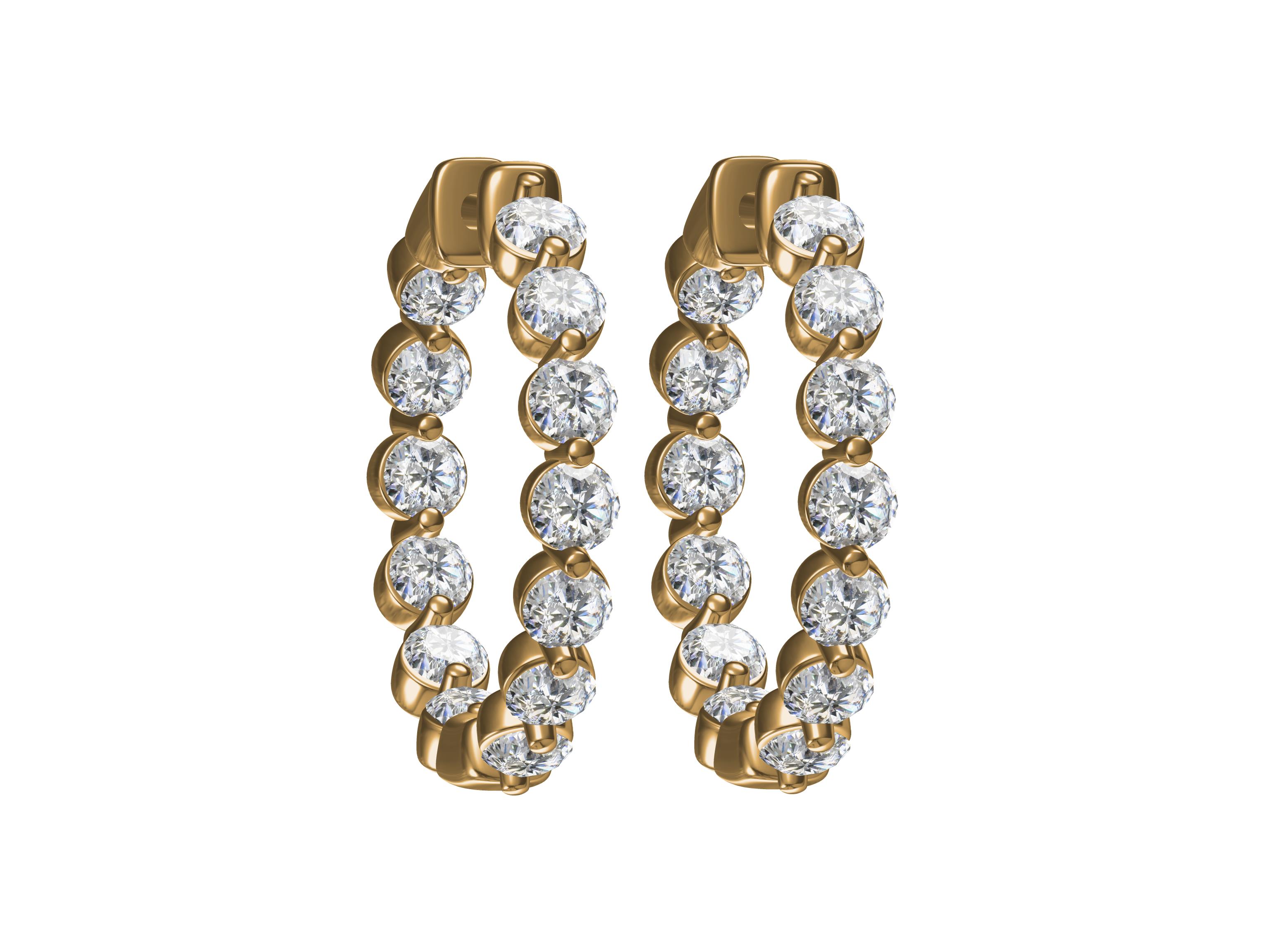 Double string hoop earrings