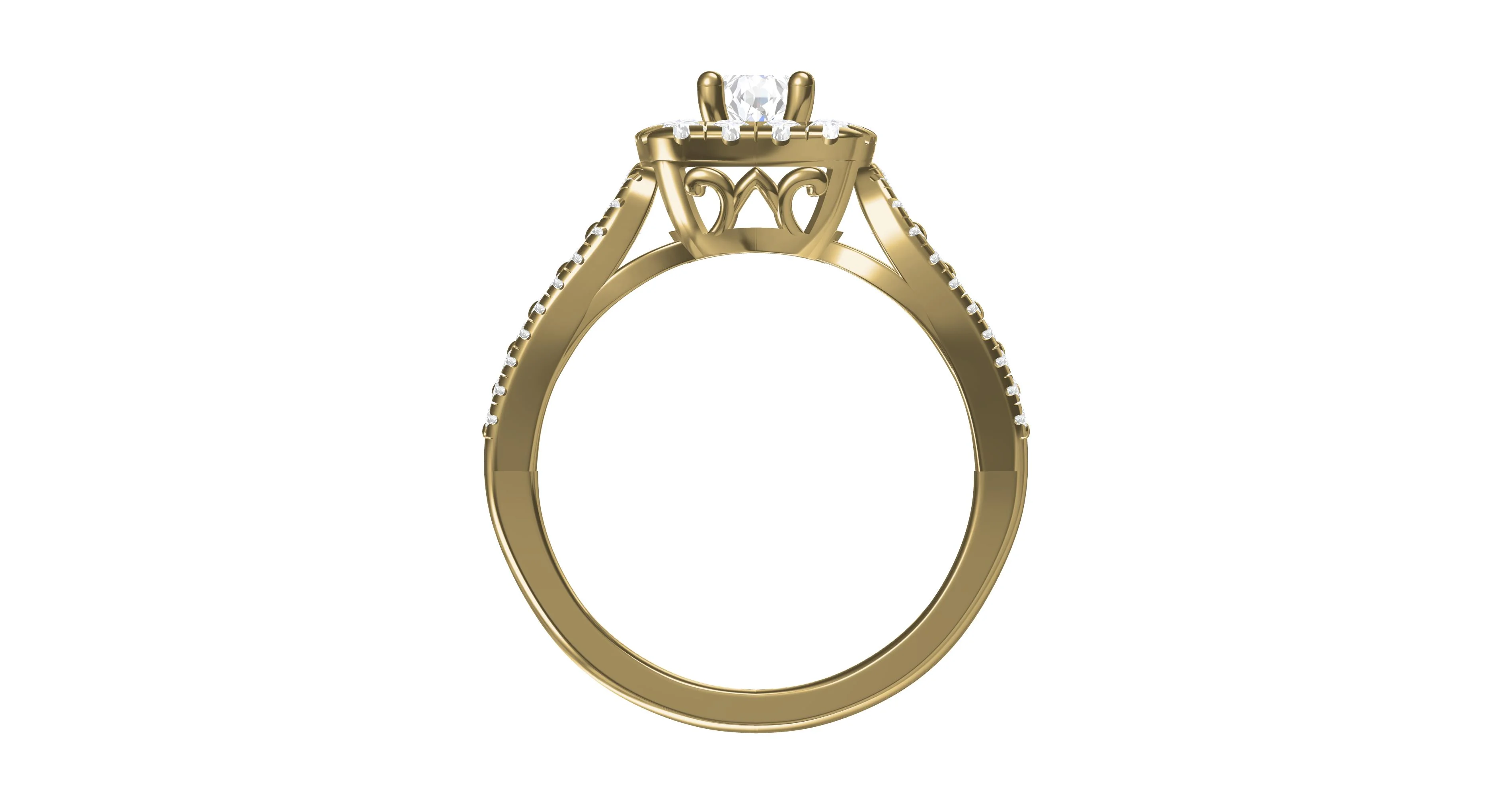 Round shape diamond ring