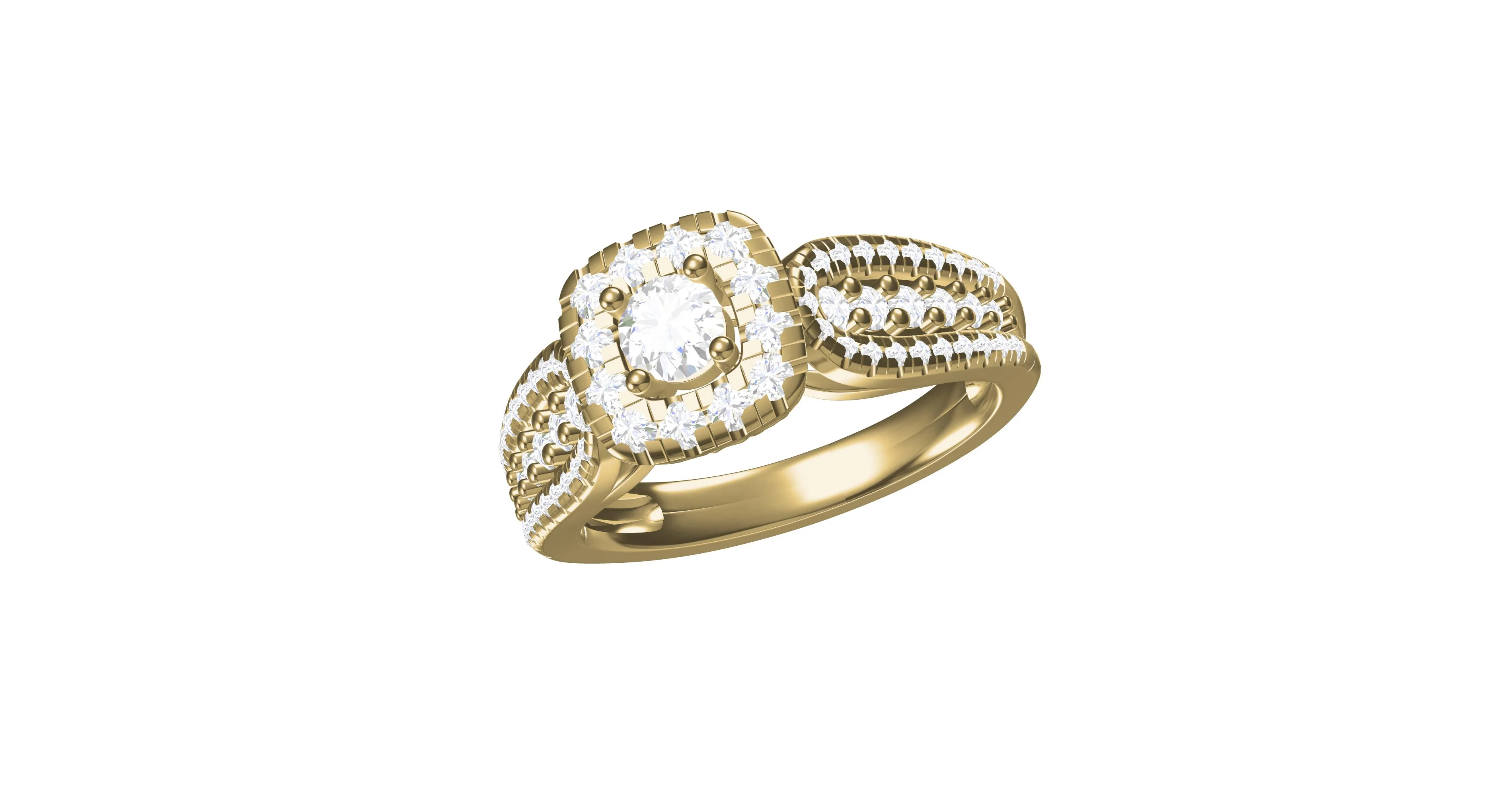 Round shape diamond ring