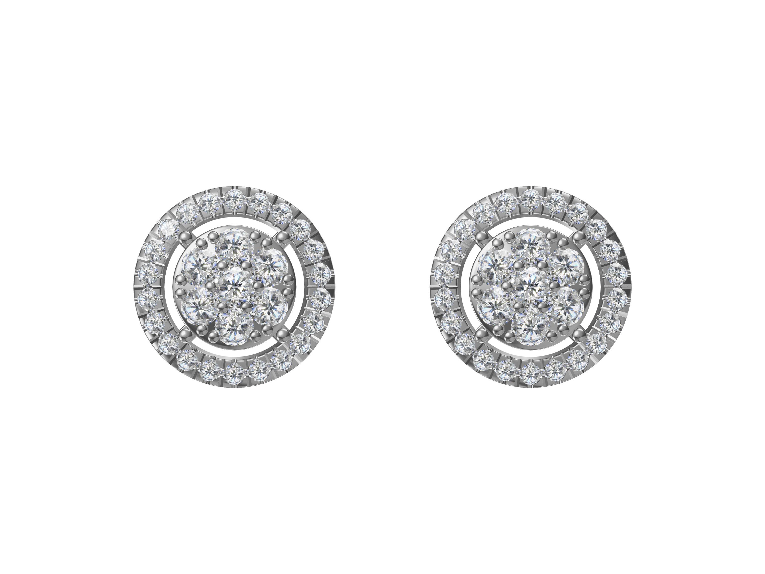 Beautiful round stud earrings