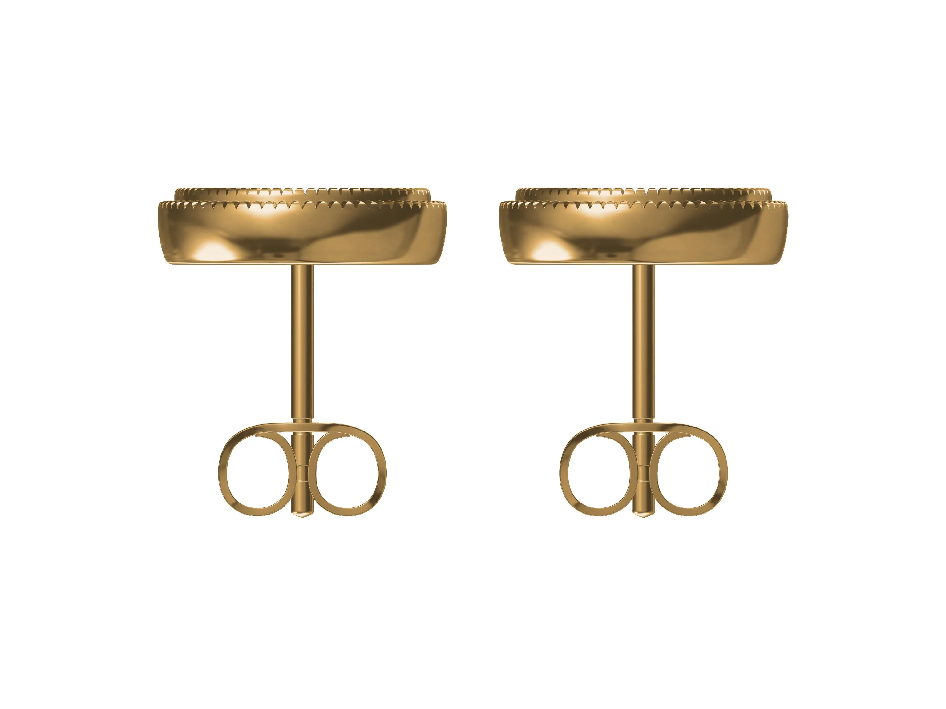 Classic round stud earrings