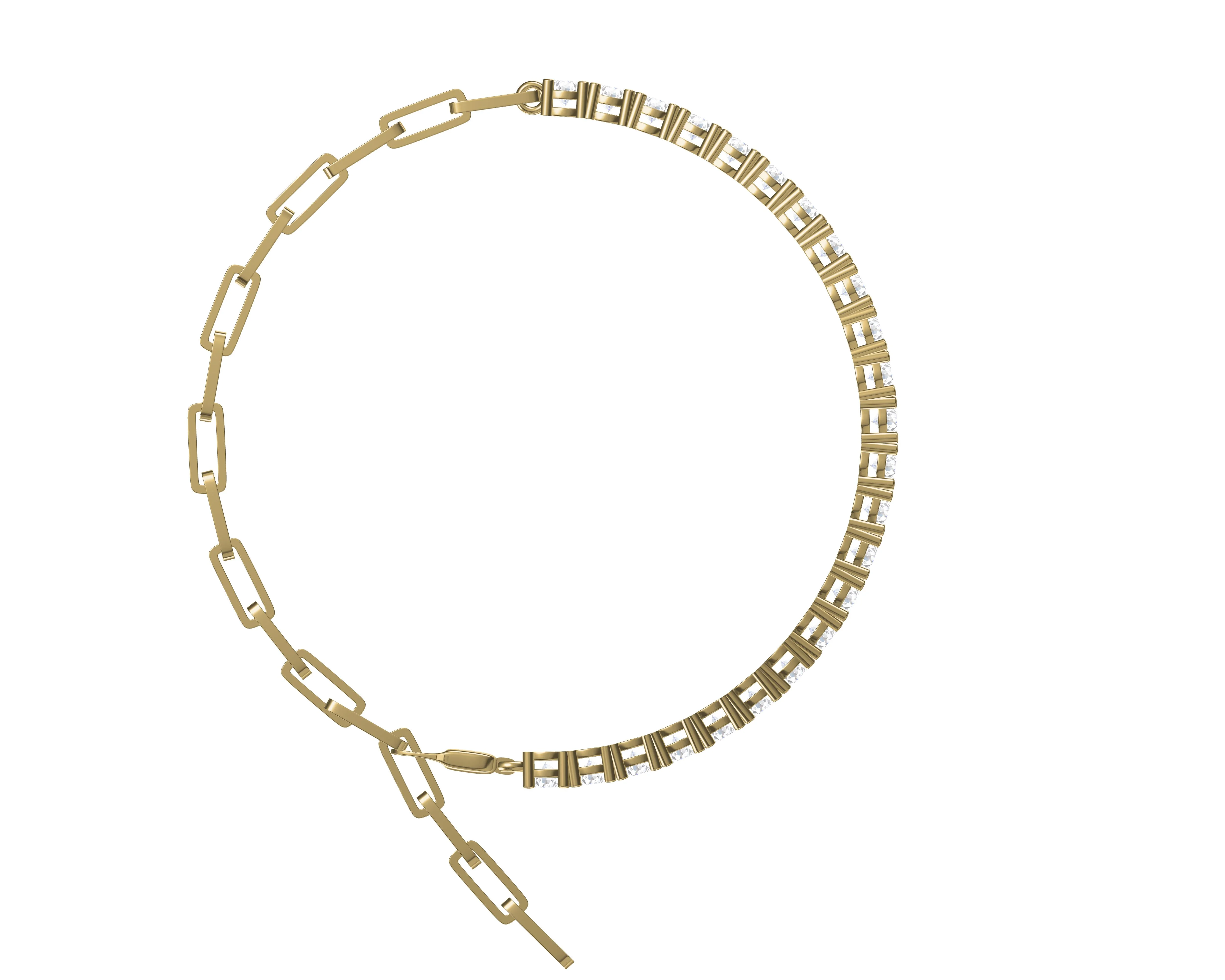 Half-Diamond Tennis Bracelet