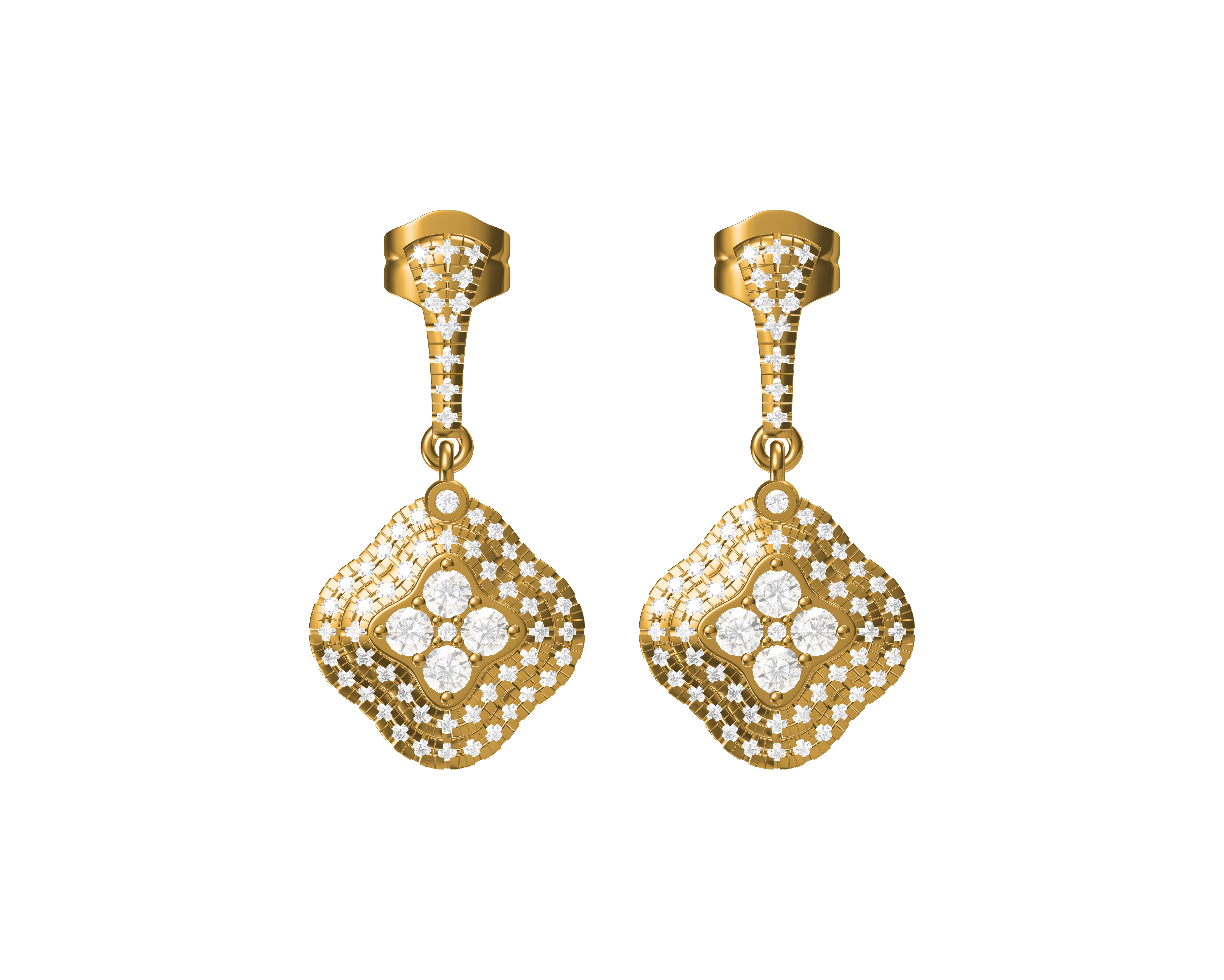 Charm with stud Earrings