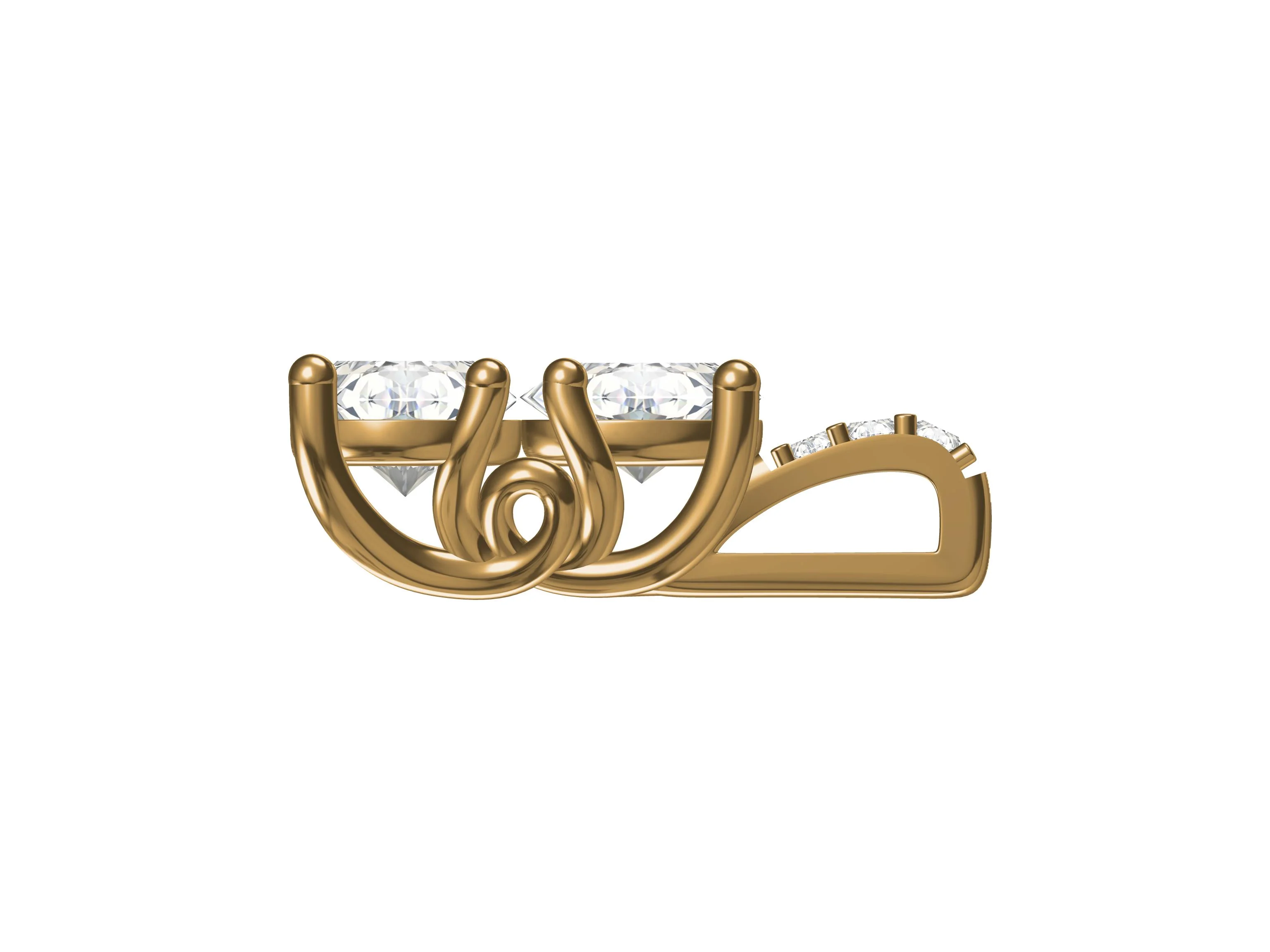 Dual Beauty of Oval & Round Diamonds Pendant