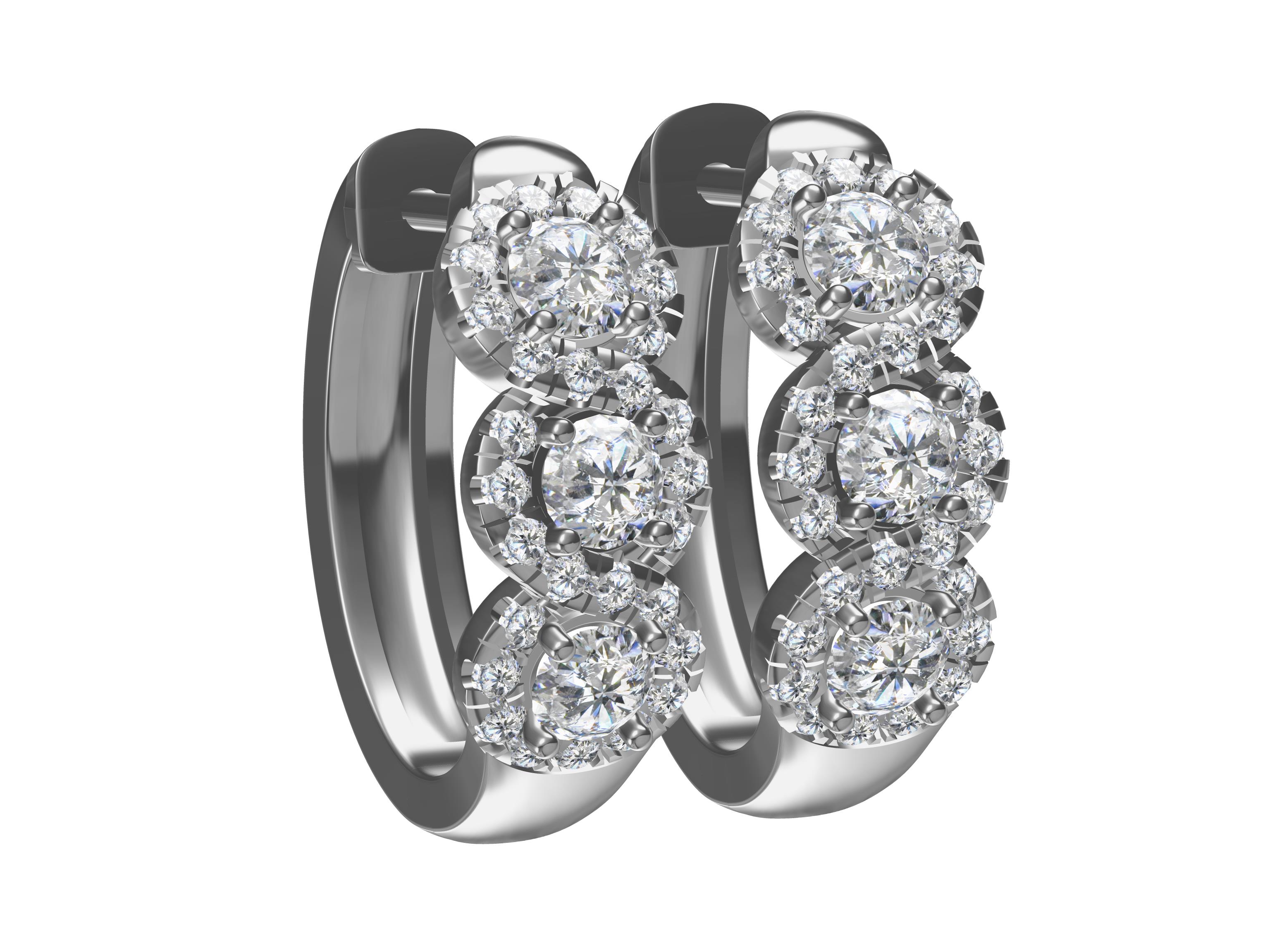 Beautiful Flower Hoop Earrings